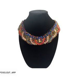 Necklace Multicolored Bib